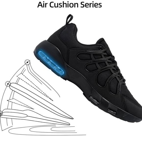 NEW Mens Steel Toe Work Safety Shoes Boots
Size 11 Lightweight Cushioned Black - Picture 2 of 4